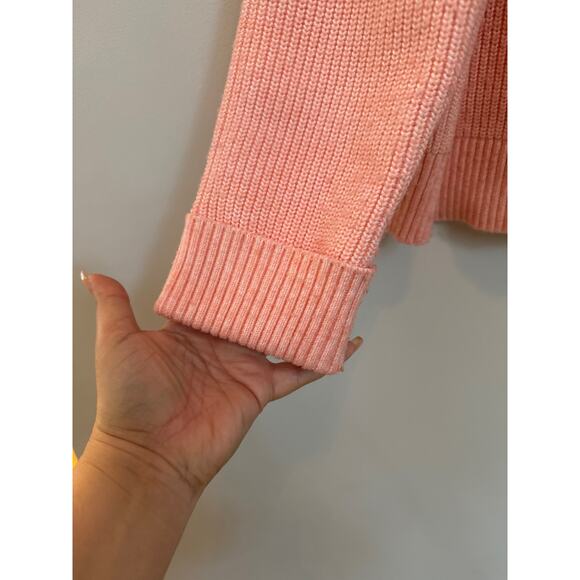 Talbots Women's Sweater Cardigan Peach Size XL Petite Preppy Classic Basic - Picture 3 of 6